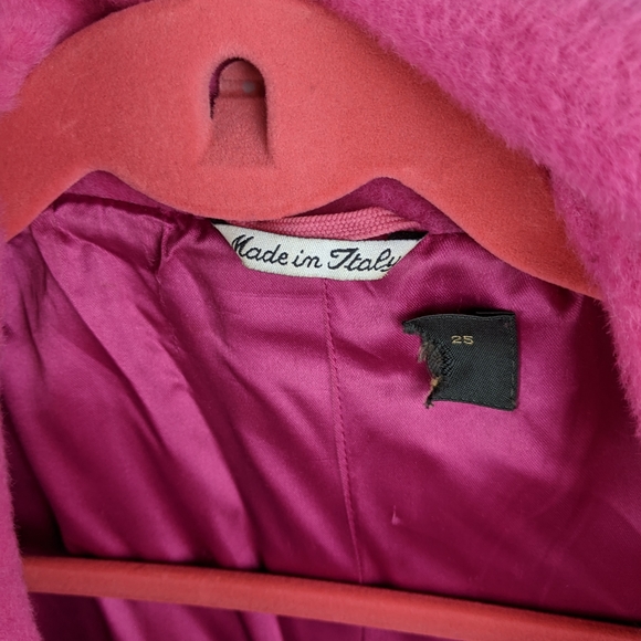 Max Mara Pink Alpaca Wool Teddy Coat - Picture 12 of 16